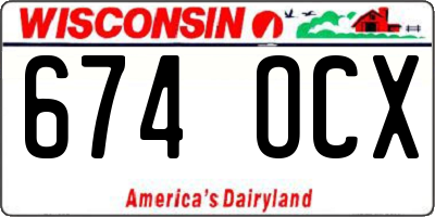 WI license plate 674OCX