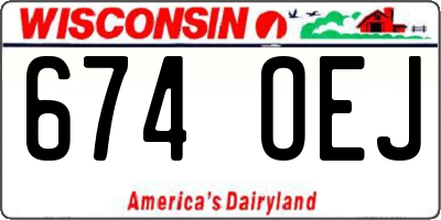 WI license plate 674OEJ