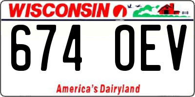 WI license plate 674OEV