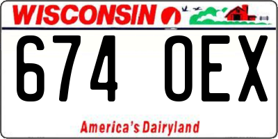 WI license plate 674OEX
