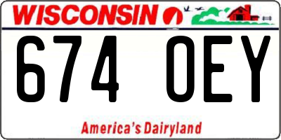 WI license plate 674OEY