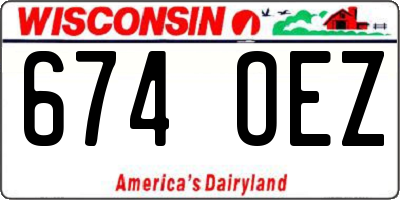 WI license plate 674OEZ