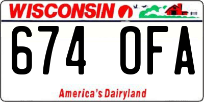WI license plate 674OFA