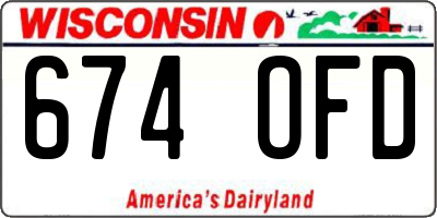 WI license plate 674OFD