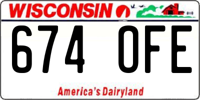 WI license plate 674OFE