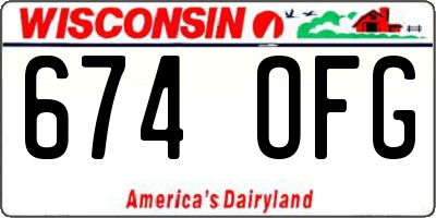 WI license plate 674OFG