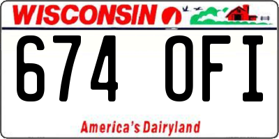 WI license plate 674OFI