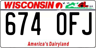 WI license plate 674OFJ