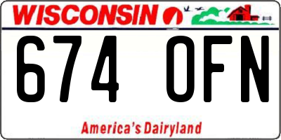 WI license plate 674OFN