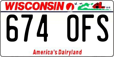 WI license plate 674OFS