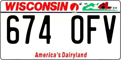 WI license plate 674OFV