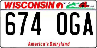 WI license plate 674OGA