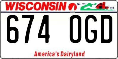 WI license plate 674OGD