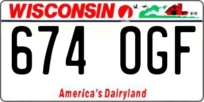 WI license plate 674OGF