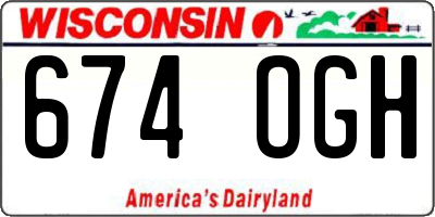 WI license plate 674OGH