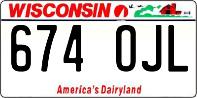 WI license plate 674OJL