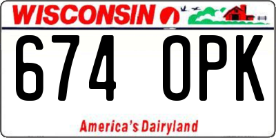 WI license plate 674OPK