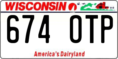 WI license plate 674OTP