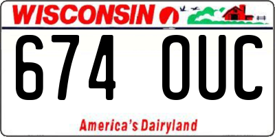WI license plate 674OUC