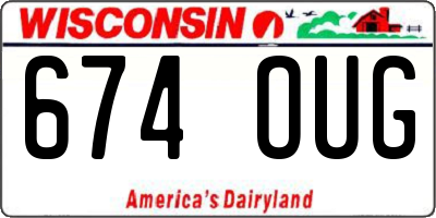 WI license plate 674OUG