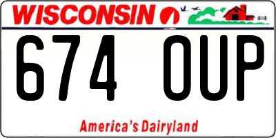 WI license plate 674OUP