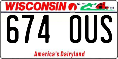 WI license plate 674OUS
