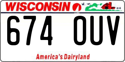 WI license plate 674OUV
