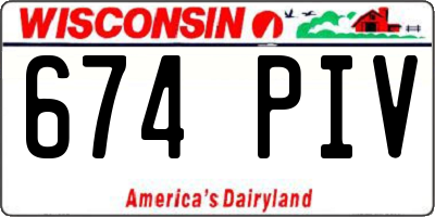 WI license plate 674PIV