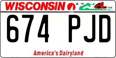 WI license plate 674PJD