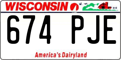 WI license plate 674PJE