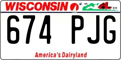 WI license plate 674PJG