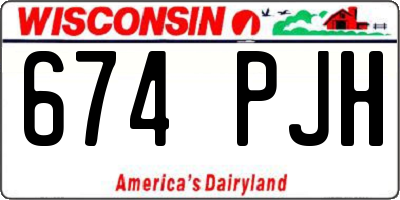 WI license plate 674PJH