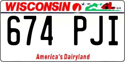 WI license plate 674PJI