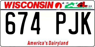 WI license plate 674PJK