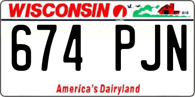 WI license plate 674PJN