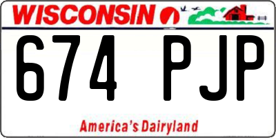 WI license plate 674PJP