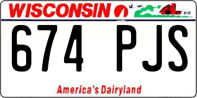 WI license plate 674PJS