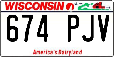 WI license plate 674PJV