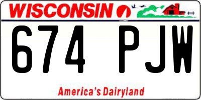 WI license plate 674PJW