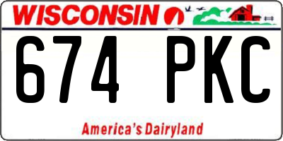 WI license plate 674PKC
