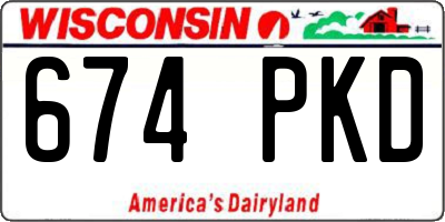 WI license plate 674PKD