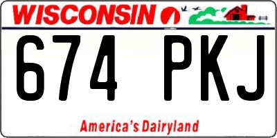WI license plate 674PKJ