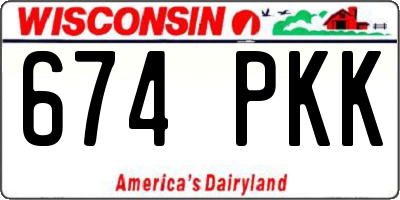 WI license plate 674PKK