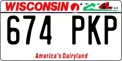 WI license plate 674PKP