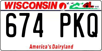 WI license plate 674PKQ