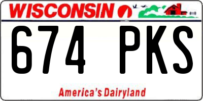 WI license plate 674PKS