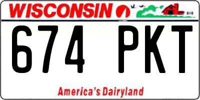 WI license plate 674PKT