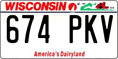 WI license plate 674PKV