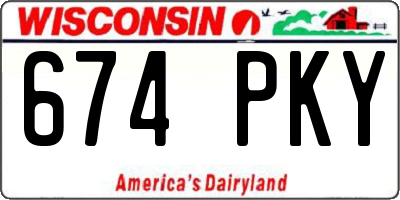 WI license plate 674PKY