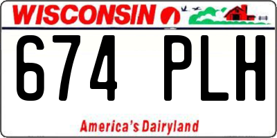 WI license plate 674PLH
